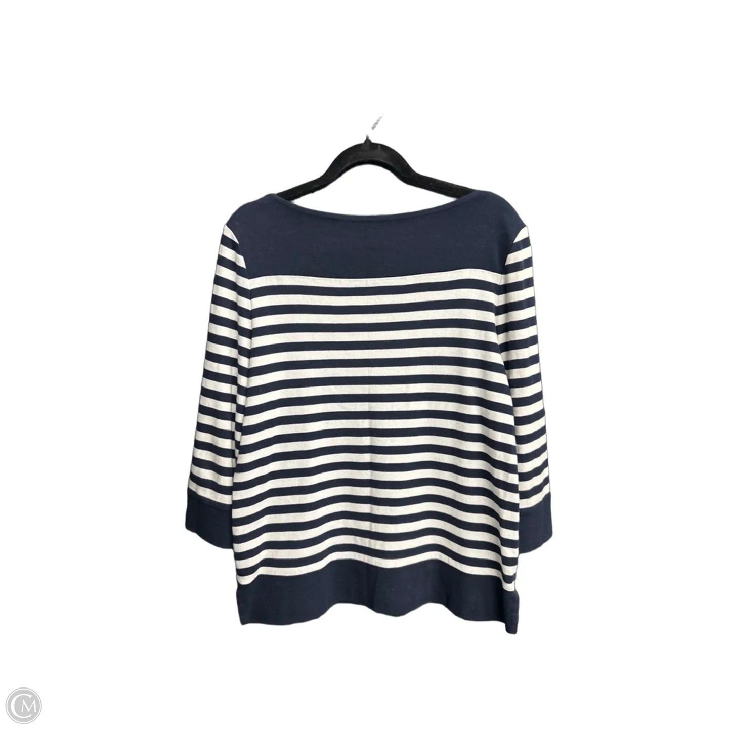 Top 3/4 Sleeve By Clothes Mentor In Striped Pattern, Size: Xl