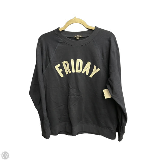 Sweatshirt Crewneck By J. Crew In Navy, Size: L