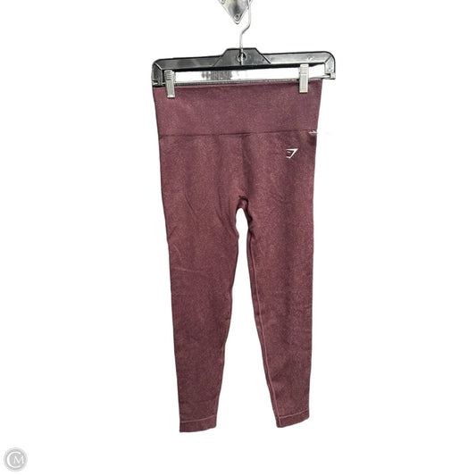 Athletic Leggings By Gym Shark In Maroon, Size: M