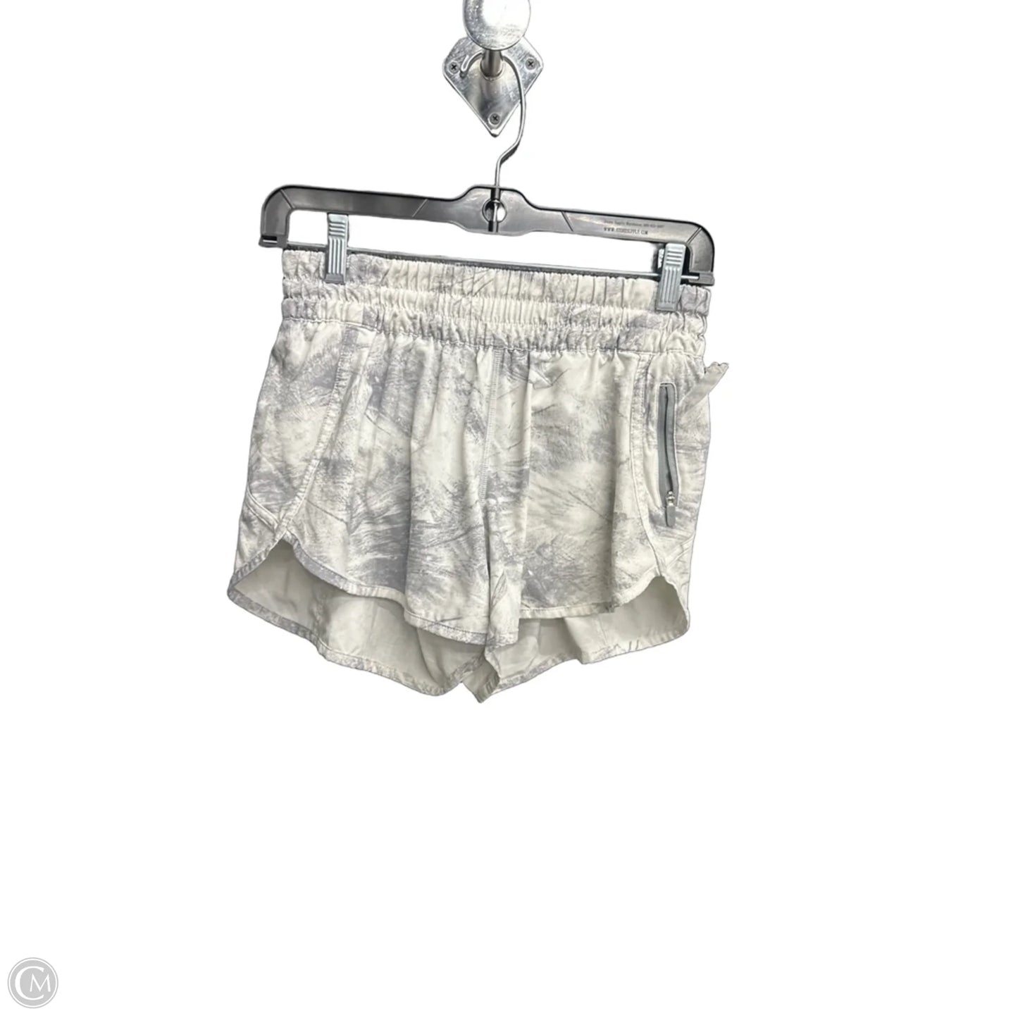 Athletic Shorts By Lululemon In Grey & White, Size: 6