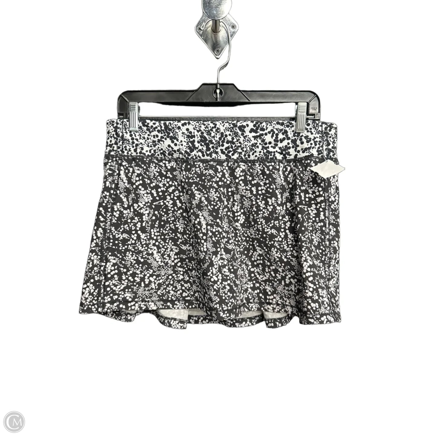 Athletic Skort By Lululemon In Black & White, Size: 8