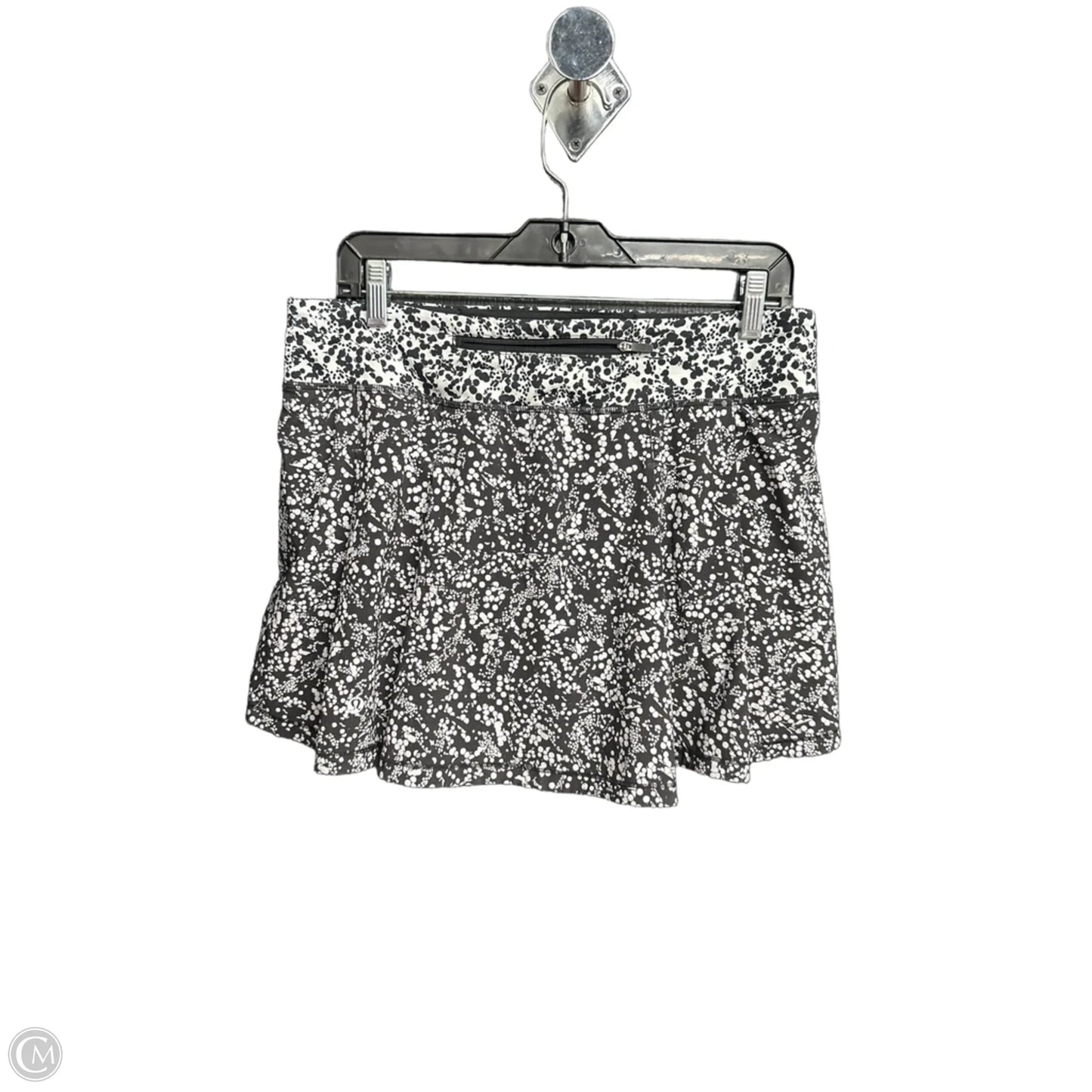Athletic Skort By Lululemon In Black & White, Size: 8