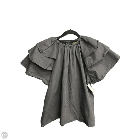 Blouse Short Sleeve By Sugar Lips In Black, Size: S