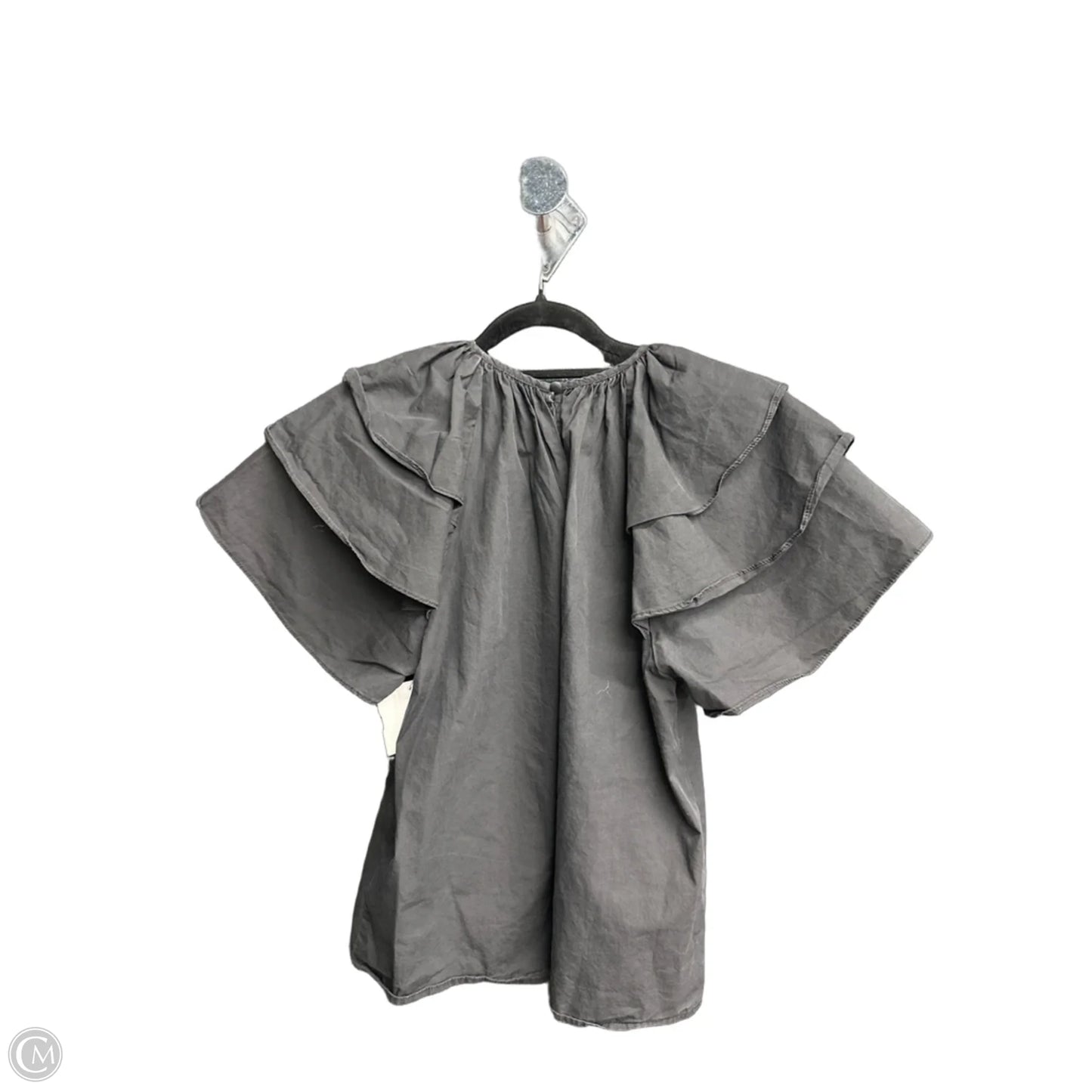 Blouse Short Sleeve By Sugar Lips In Black, Size: S