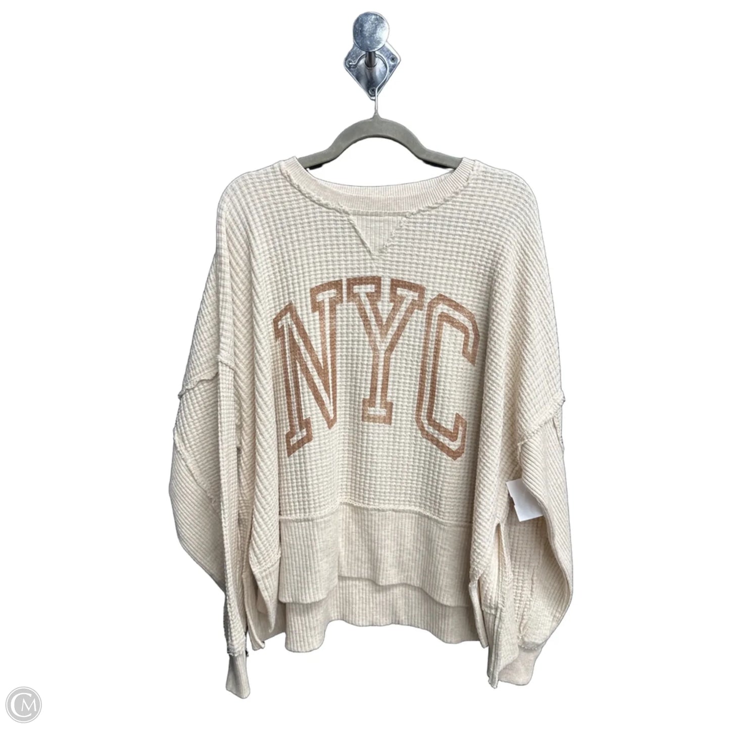 Sweatshirt Crewneck By American Eagle In Tan, Size: Xs