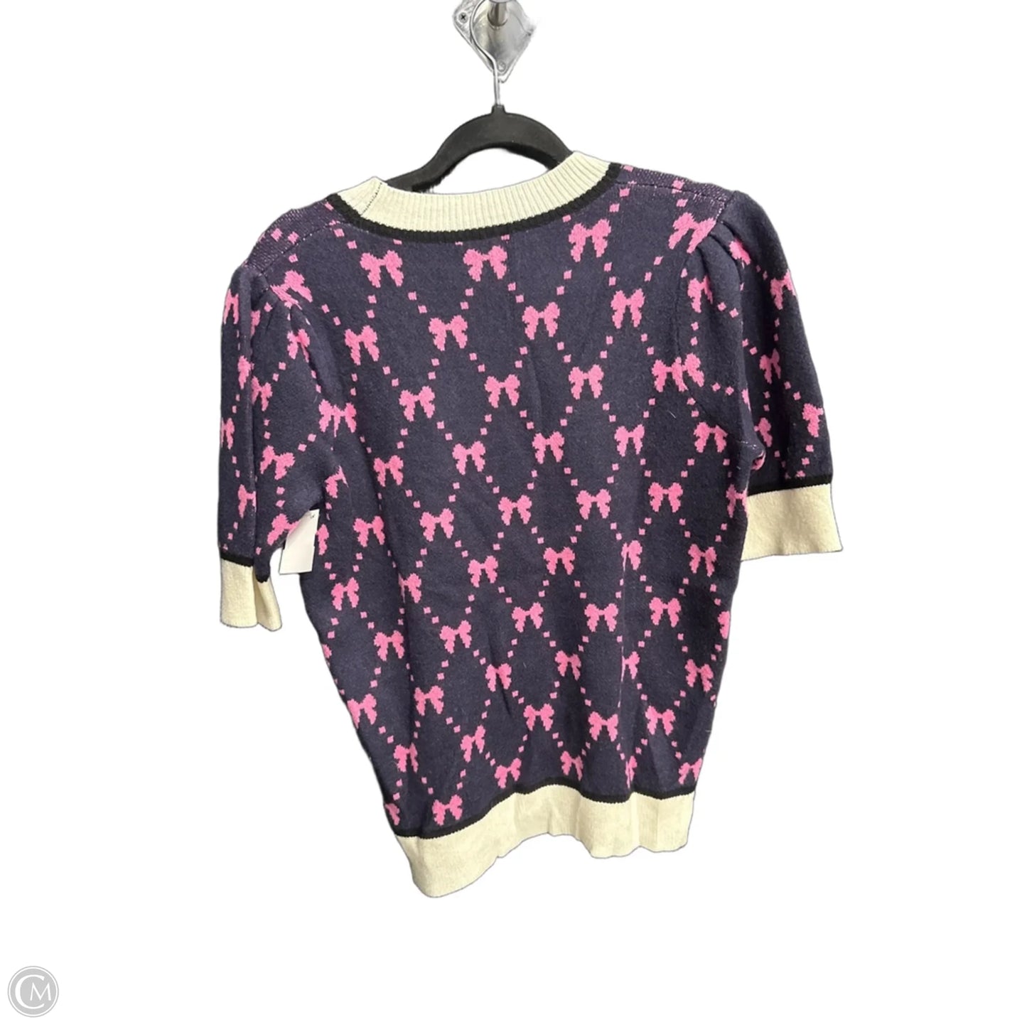 Sweater Short Sleeve By Clothes Mentor In Blue & Pink, Size: M