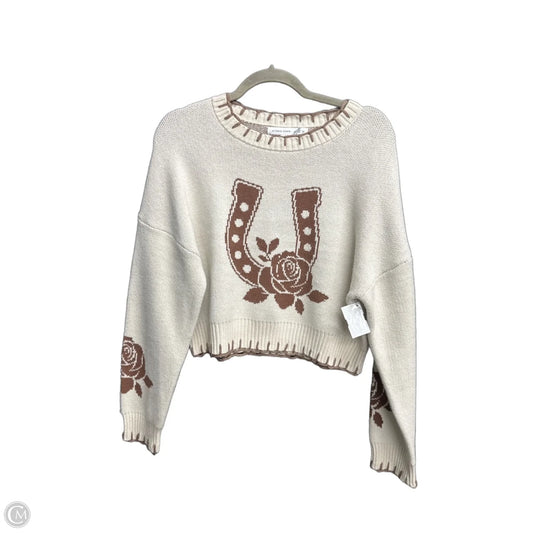 Sweater By Altard State In Brown & Cream, Size: S
