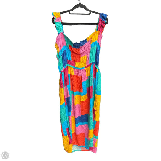 Dress Casual Midi By Andthewhy In Multi-colored, Size: 3x