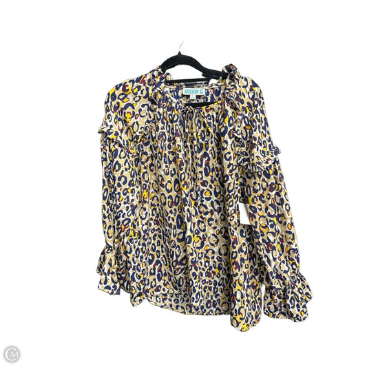 Blouse Long Sleeve By Clothes Mentor In Animal Print, Size: S
