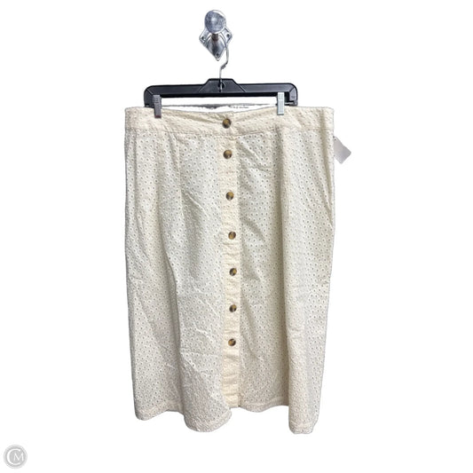 Skirt Midi By Evri In Cream, Size: 1x
