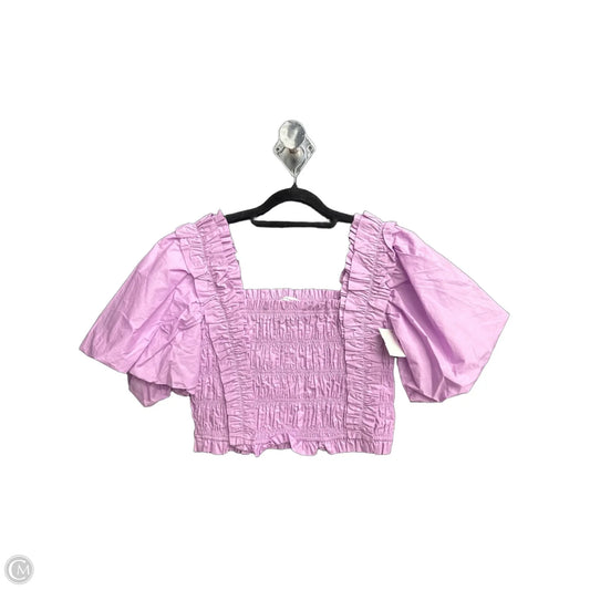 Blouse Short Sleeve By Endless Rose In Purple, Size: M