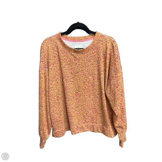 Sweatshirt Crewneck By Lou And Grey In Orange & Pink, Size: M
