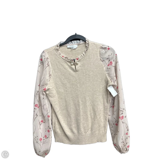 Blouse Long Sleeve By Sioni In Brown, Size: S