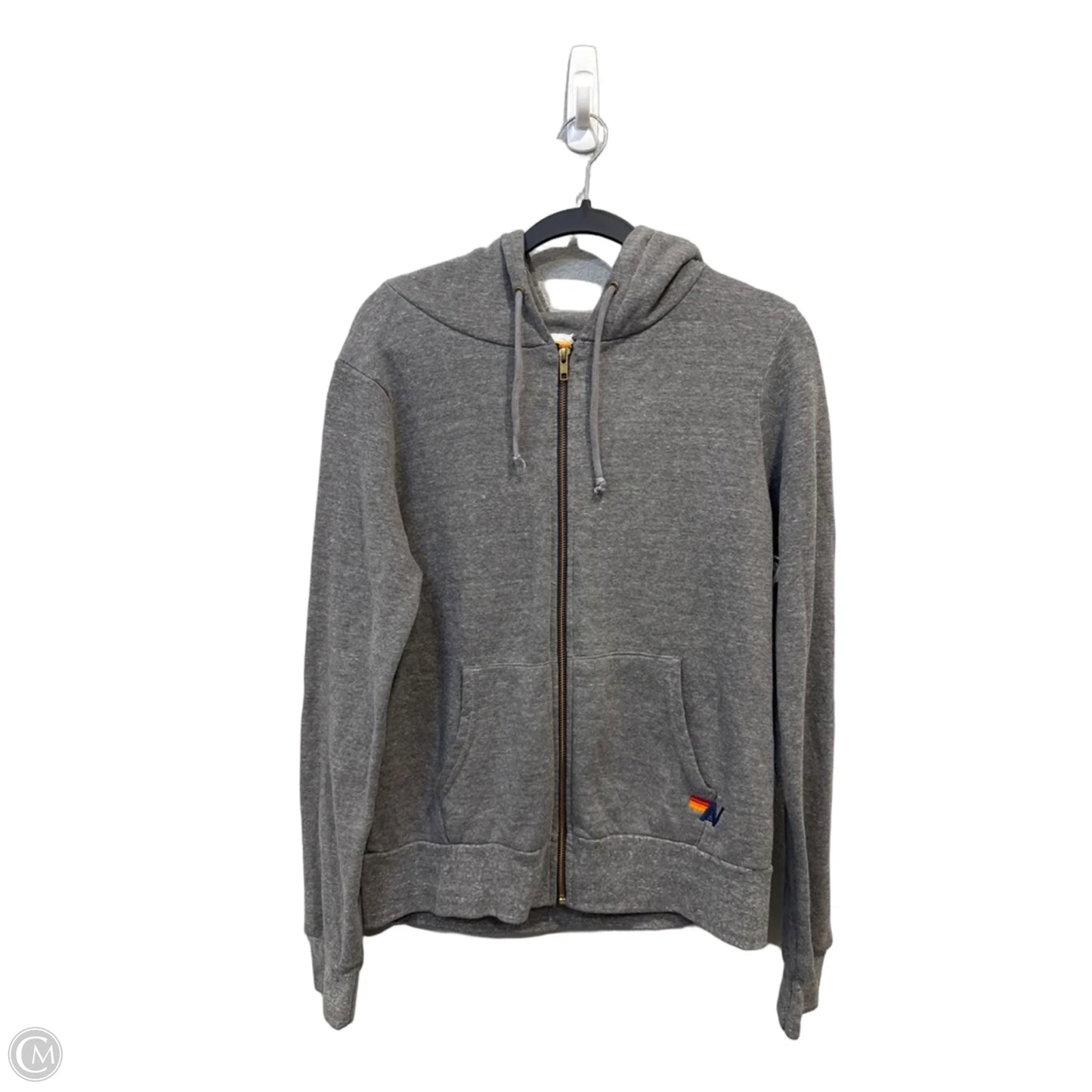 Sweatshirt Hoodie By Clothes Mentor In Grey, Size: M