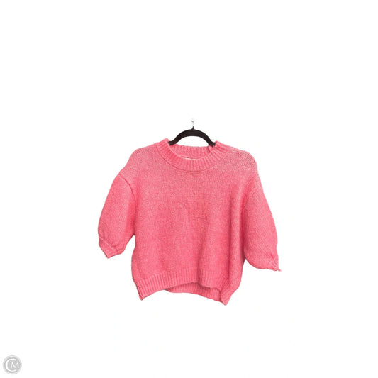 Sweater Short Sleeve By Zara In Pink, Size: Xs