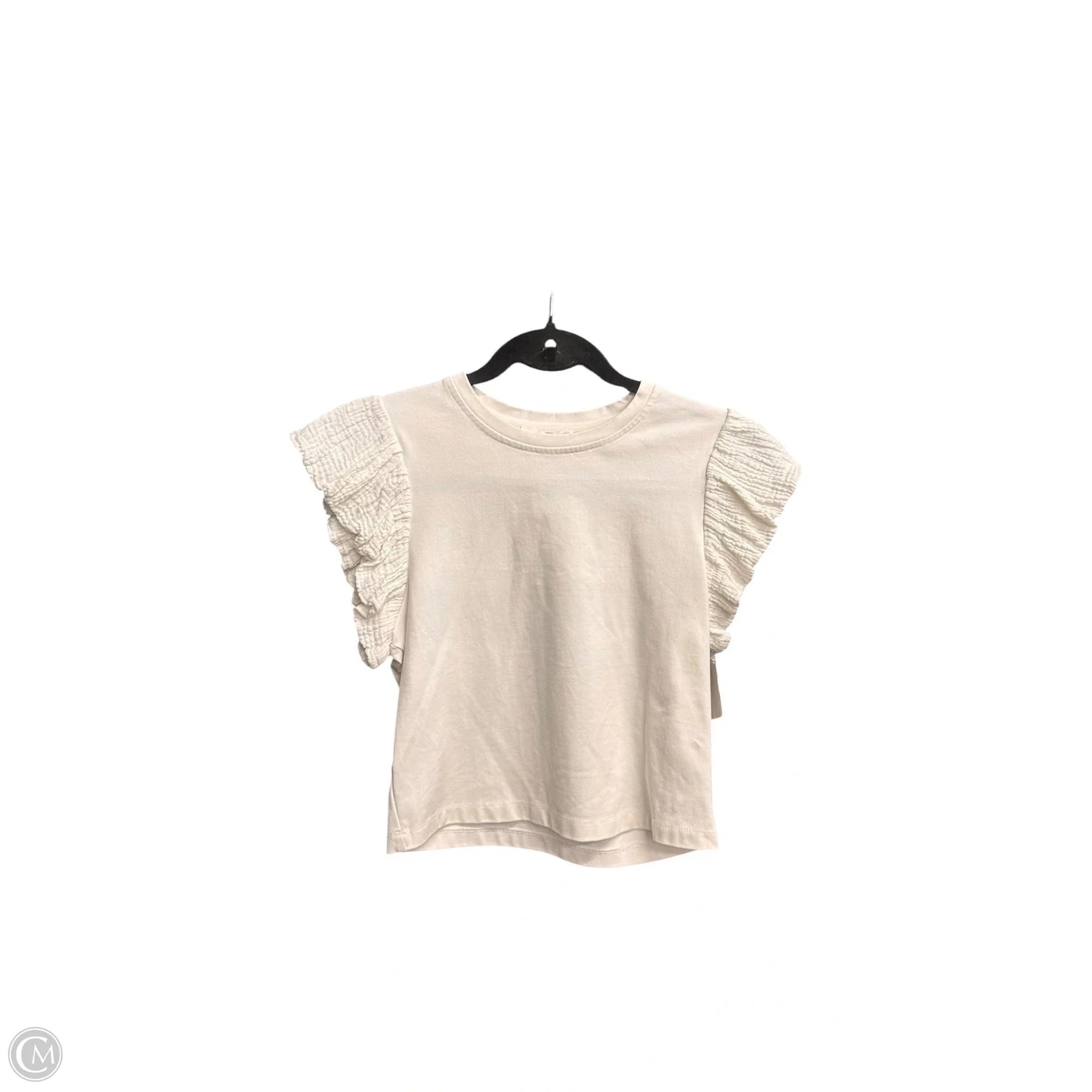 Top Short Sleeve By Clothes Mentor In White, Size: S