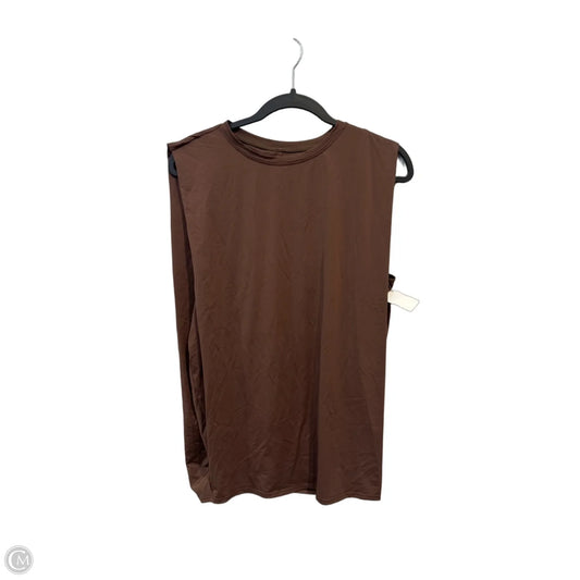 Athletic Tank Top By Halara In Brown, Size: L