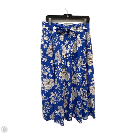 Skirt Maxi By Flying Tomato In Blue & White, Size: L