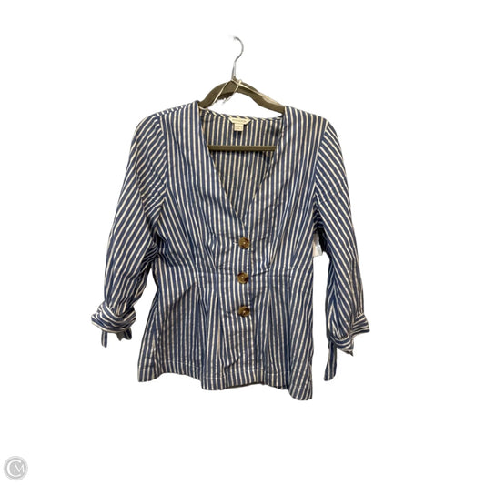 Blouse 3/4 Sleeve By Clothes Mentor In Striped Pattern, Size: 4