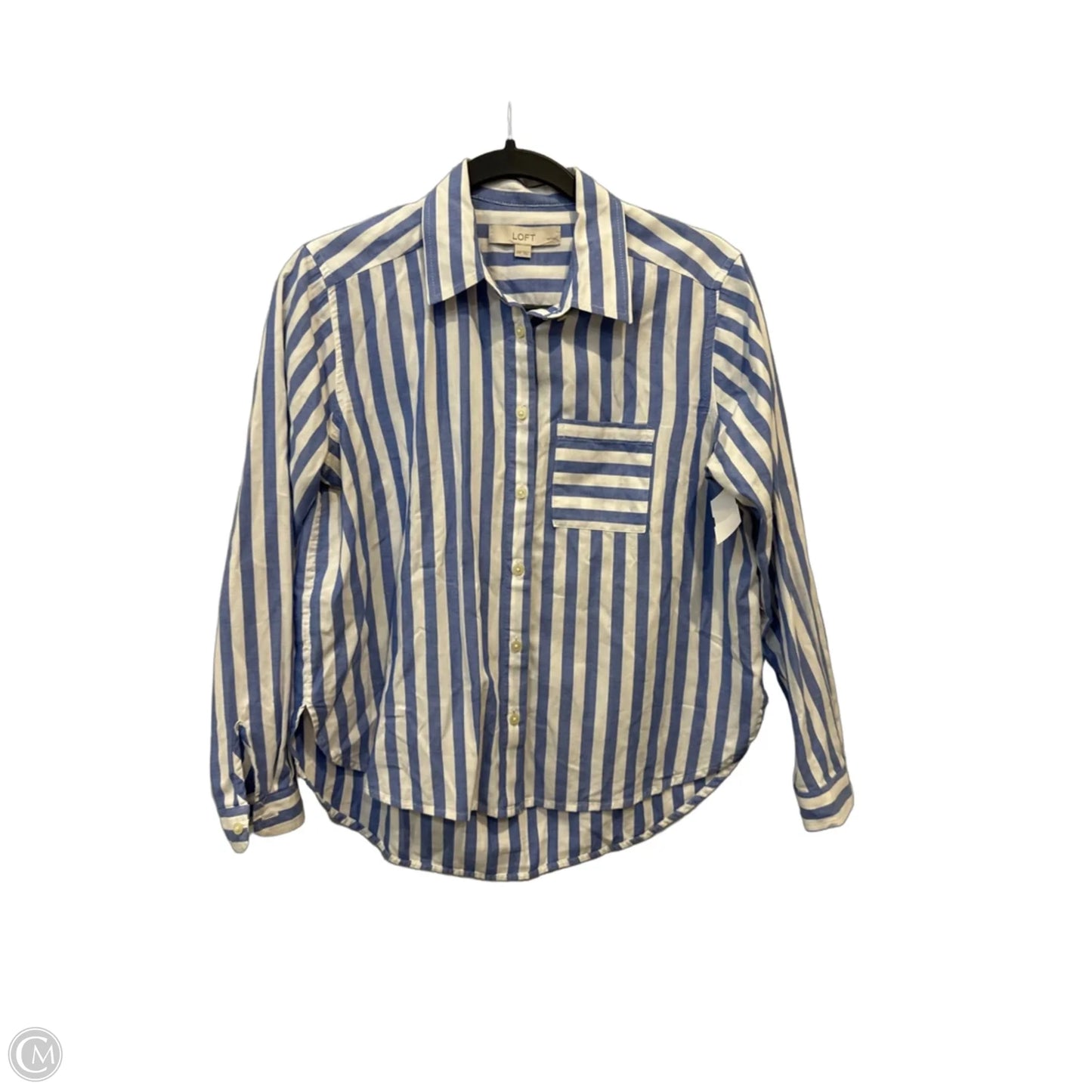 Top Long Sleeve By Loft In Striped Pattern, Size: Xsp