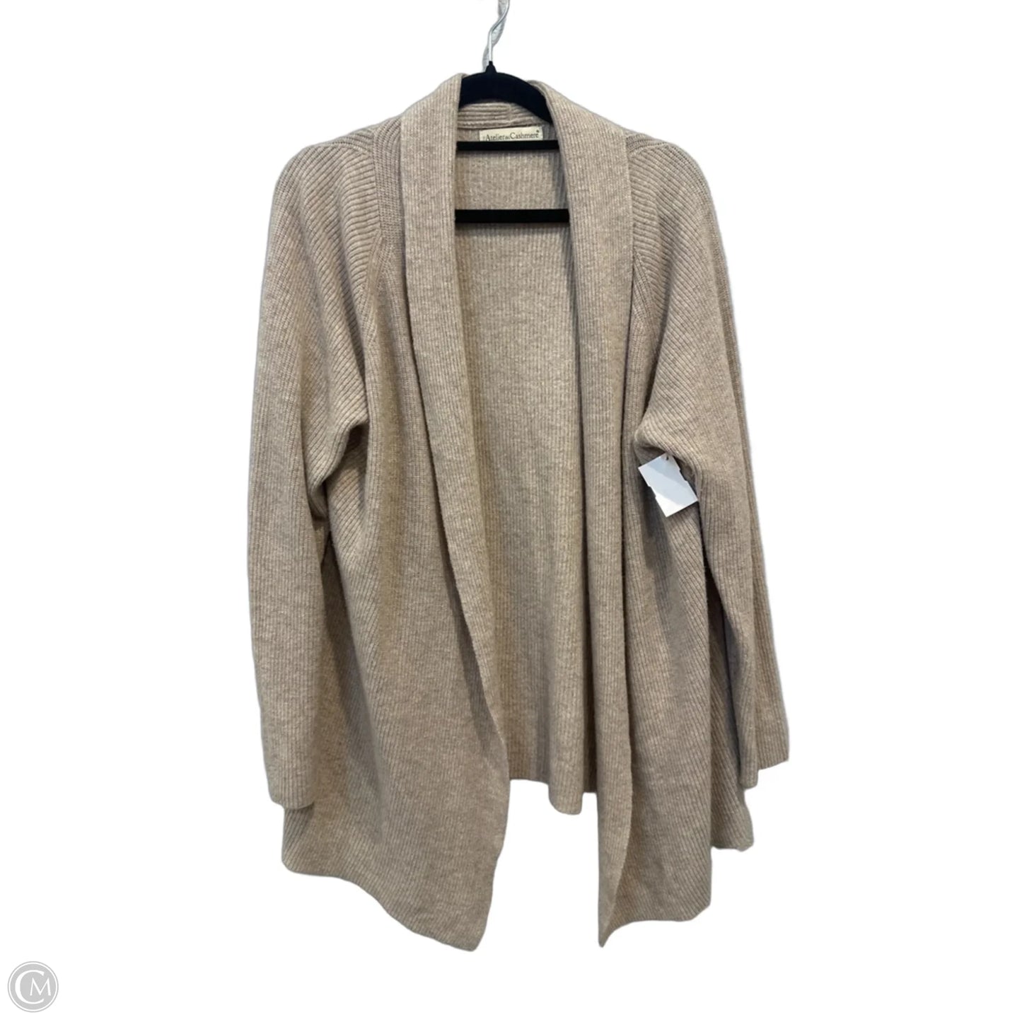Sweater Cardigan Cashmere By Clothes Mentor In Beige, Size: M