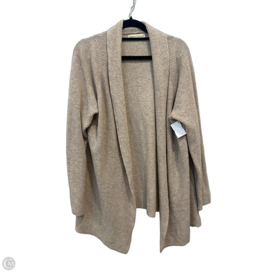 Sweater Cardigan Cashmere By Clothes Mentor In Beige, Size: M