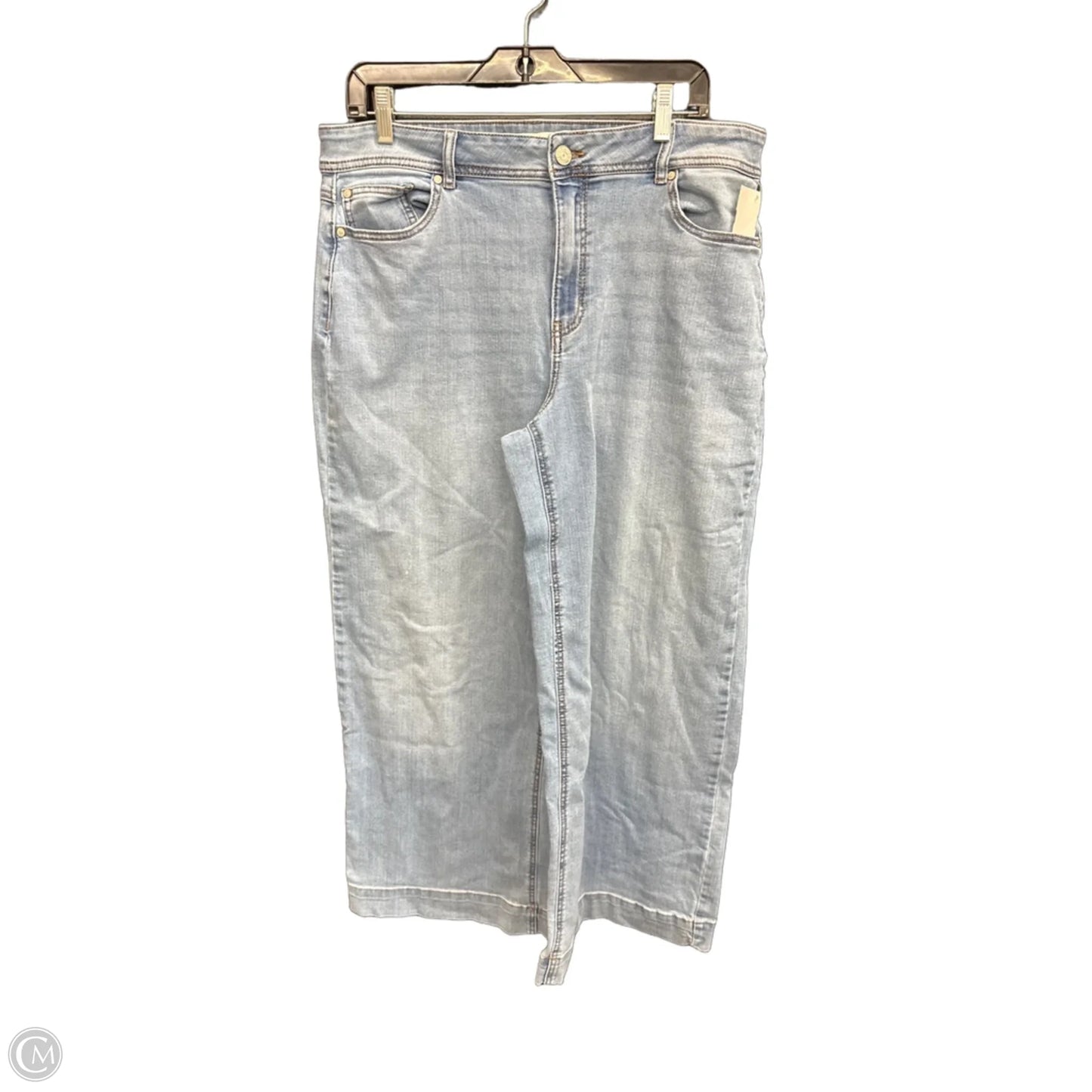 Jeans Wide Leg By Cato In Blue Denim, Size: 14