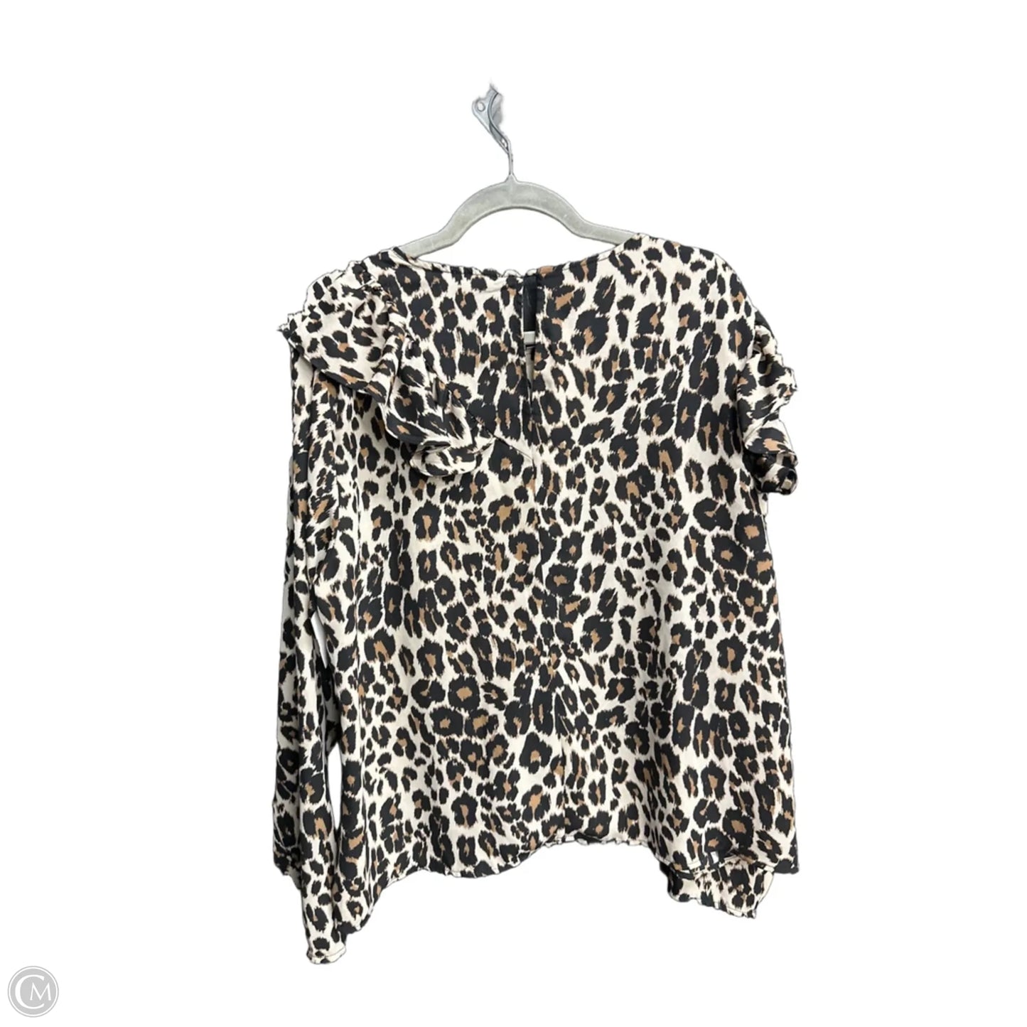 Blouse Long Sleeve By Lane Bryant In Leopard Print, Size: 18
