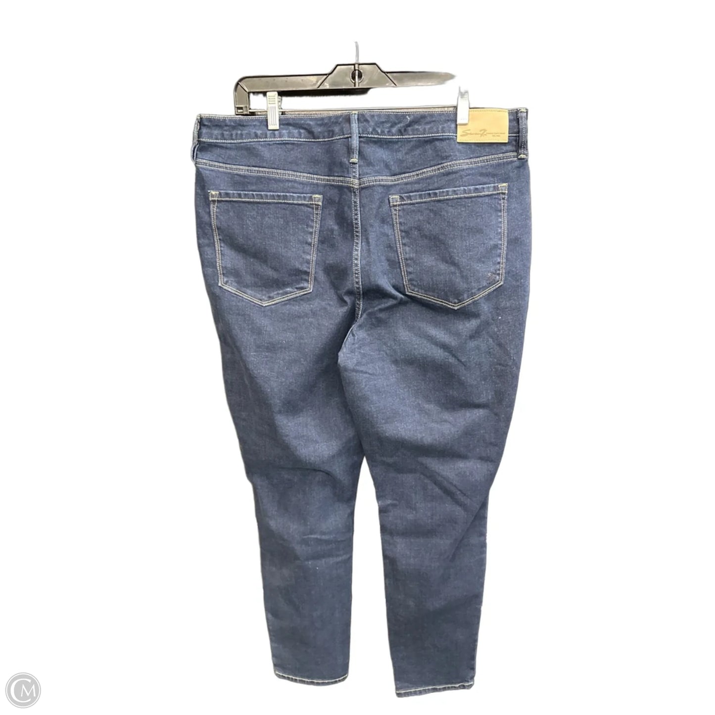 Jeans Skinny By Seven 7 In Blue Denim, Size: 16