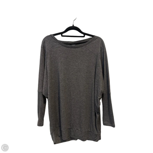 Athletic Top Long Sleeve Crewneck By Champion In Grey, Size: L