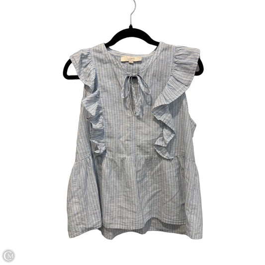 Blouse Sleeveless By Loft In Striped Pattern, Size: S