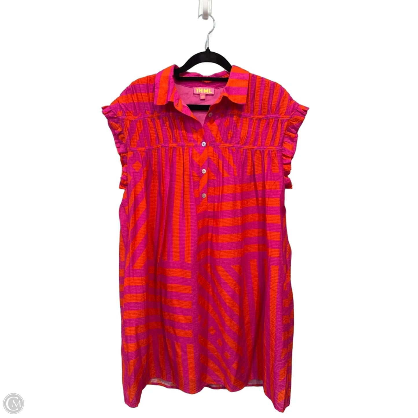 Dress Casual Midi By Thml In Pink & Red, Size: S