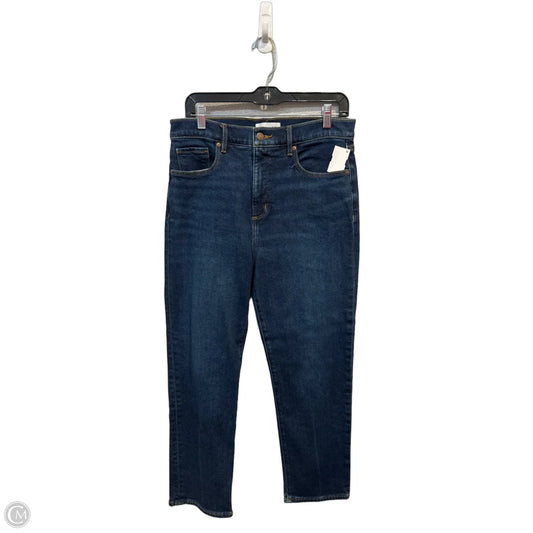 Jeans Straight By Loft In Blue Denim, Size: 10