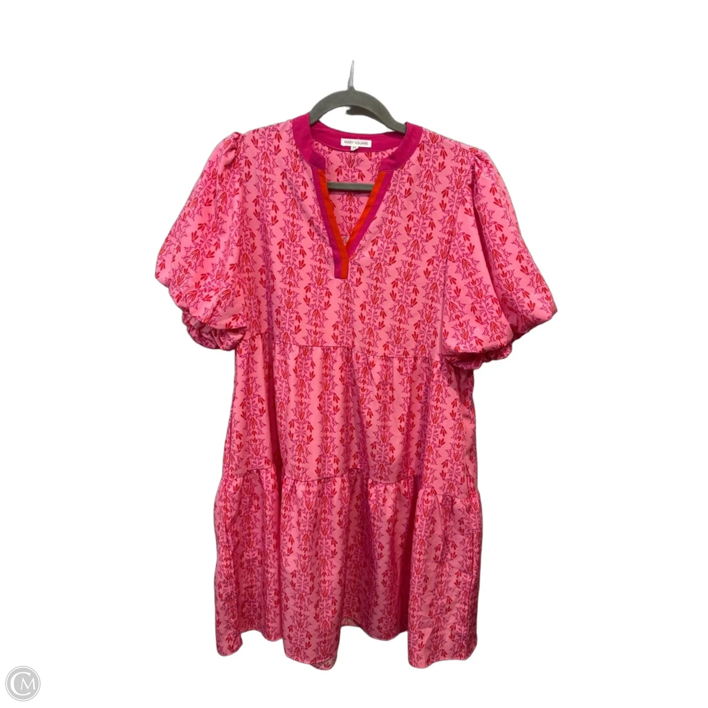 Dress Casual Midi By Mary Square In Pink & Red, Size: M