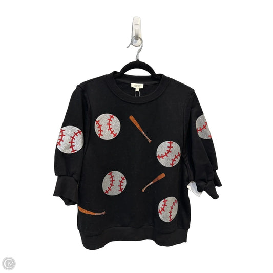 Top Short Sleeve By Oddi In Black, Size: M