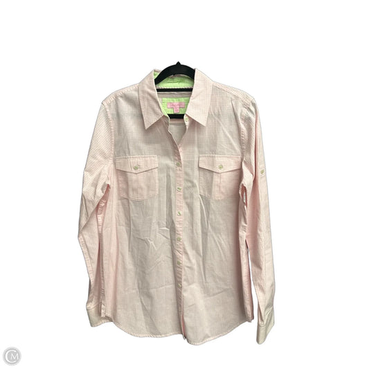Top Long Sleeve Designer By Lilly Pulitzer In Pink, Size: M