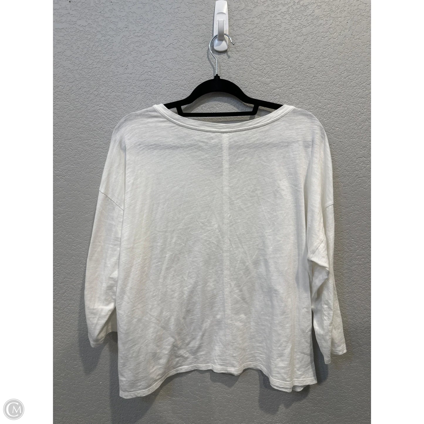Top 3/4 Sleeve Basic By Eileen Fisher In White, Size: L