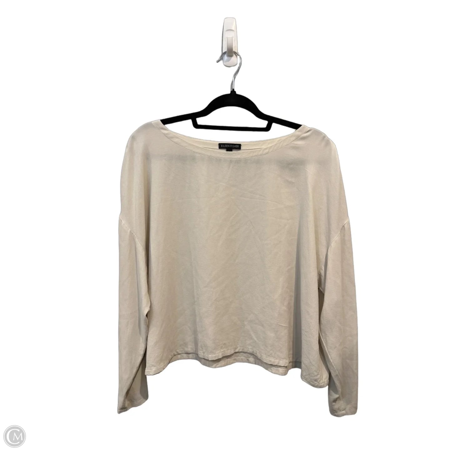 Blouse Long Sleeve By Eileen Fisher In Cream, Size: L