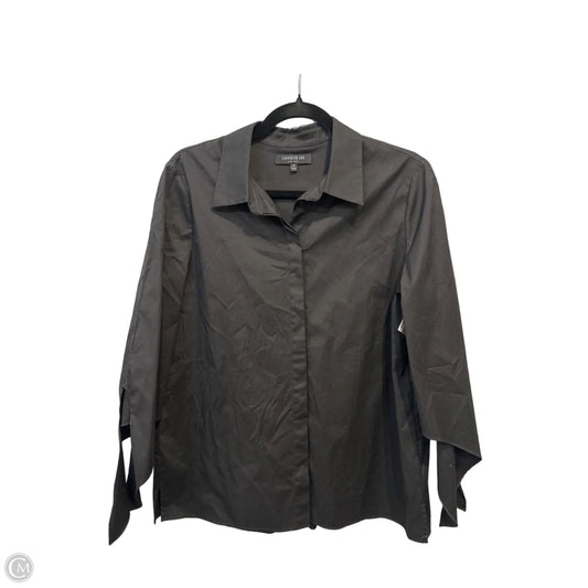 Top Long Sleeve Designer By Lafayette 148 In Black, Size: M