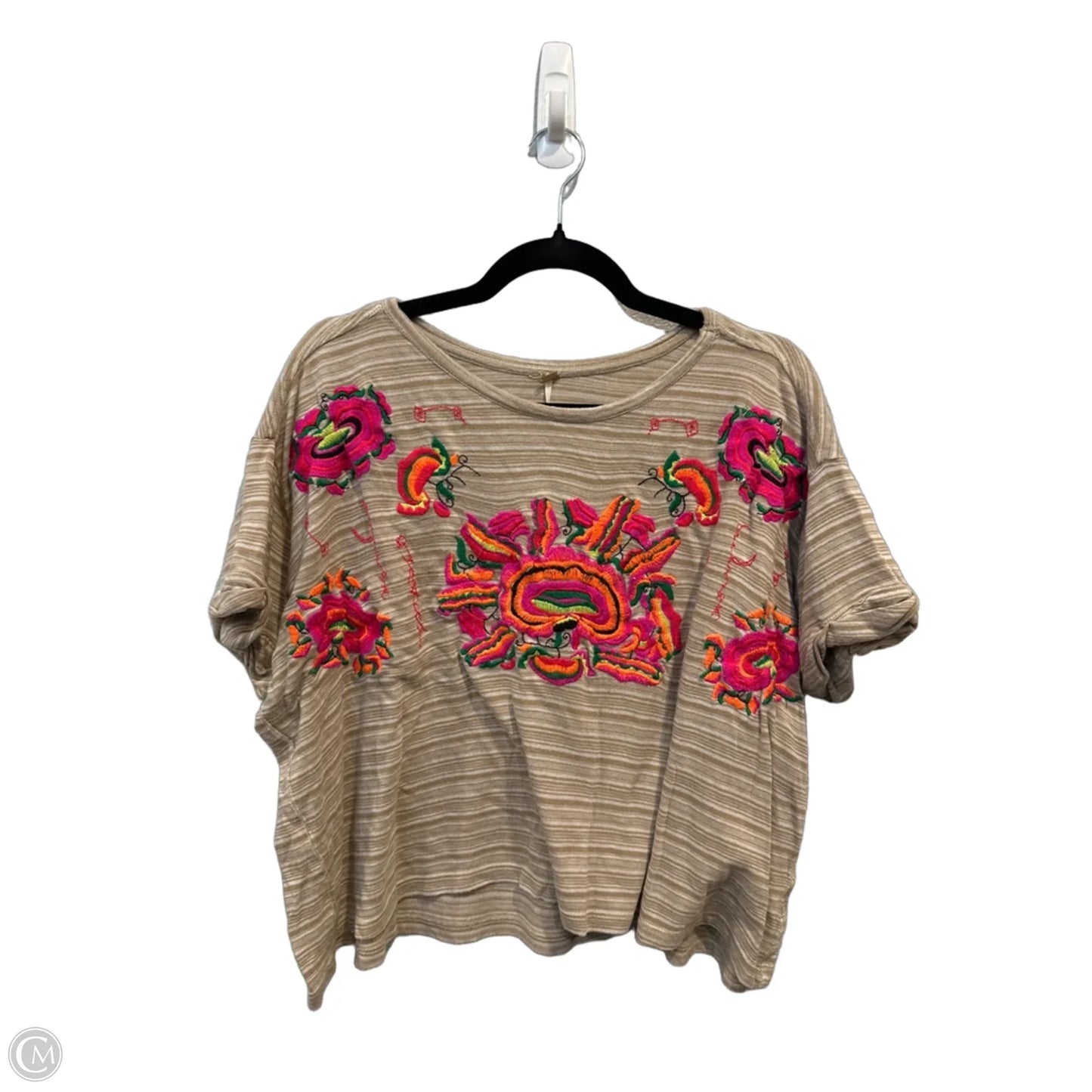 Top Short Sleeve By Free People In Brown, Size: S
