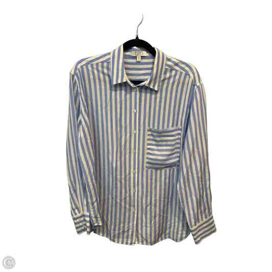 Blouse Long Sleeve By Clothes Mentor In Striped Pattern, Size: L