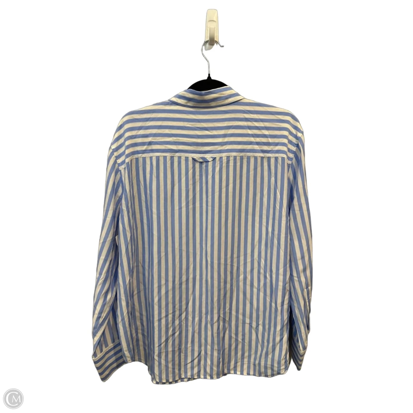 Blouse Long Sleeve By Clothes Mentor In Striped Pattern, Size: L