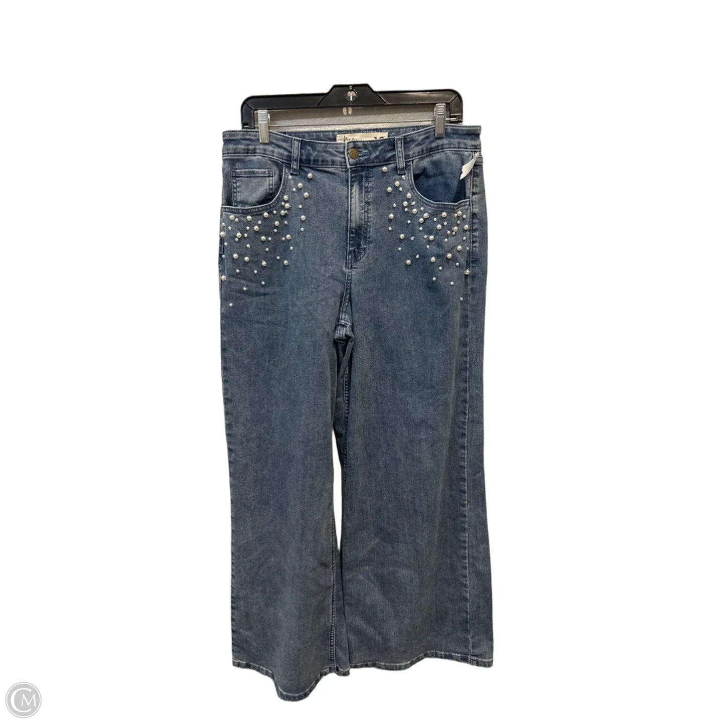 Jeans Wide Leg By Clothes Mentor In Blue Denim, Size: 12