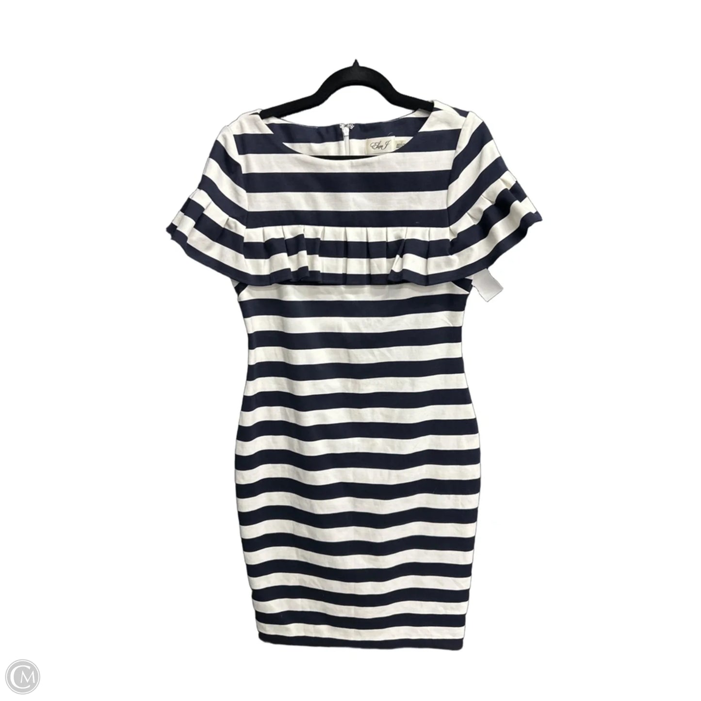 Dress Casual Midi By Eliza J In Striped Pattern, Size: 12
