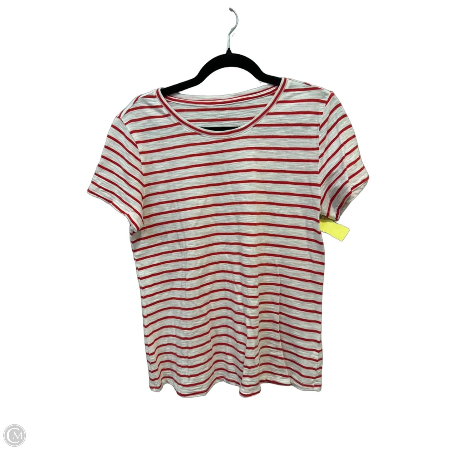 Top Short Sleeve By Lc Lauren Conrad In Striped Pattern, Size: L