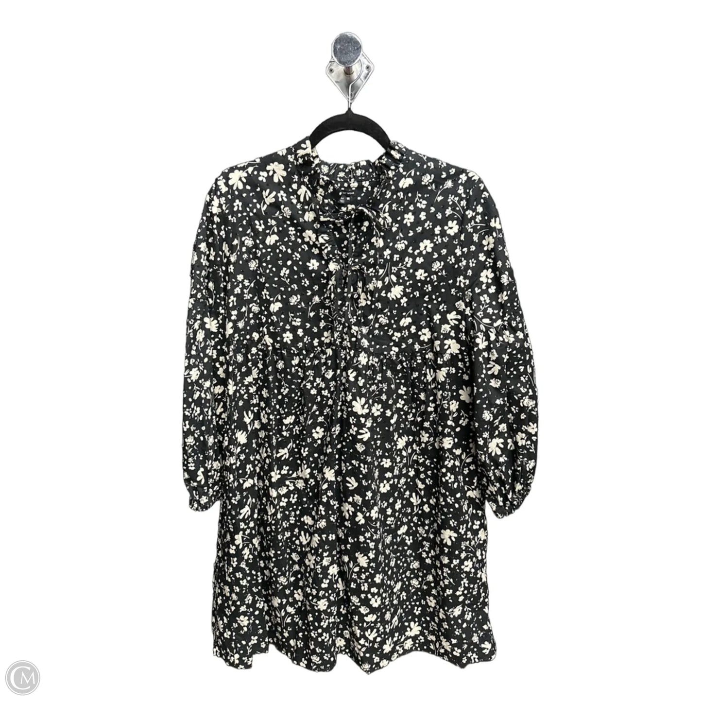 Dress Casual Midi By Who What Wear In Black & White, Size: M