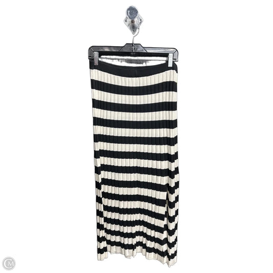 Skirt Midi By A New Day In Striped Pattern, Size: Xl