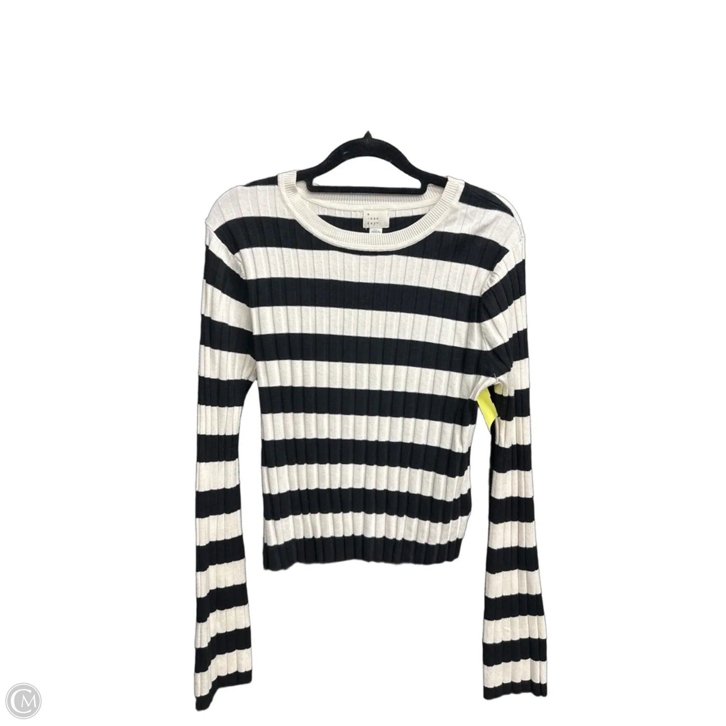 Top Long Sleeve By A New Day In Striped Pattern, Size: Xl
