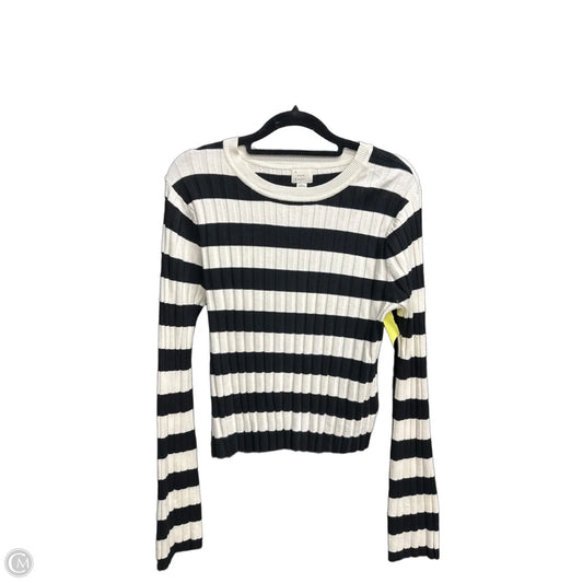 Top Long Sleeve By A New Day In Striped Pattern, Size: Xl