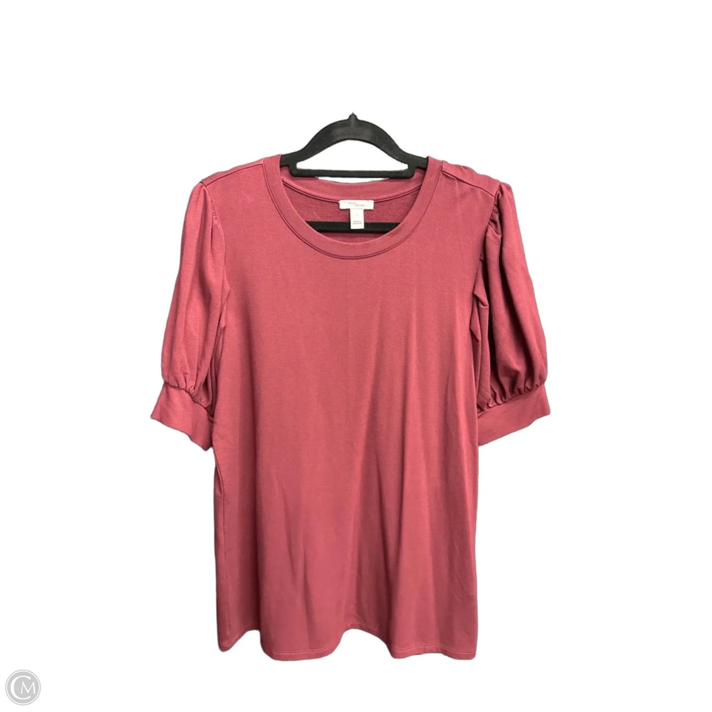 Blouse Short Sleeve By Daily Ritual In Maroon, Size: L